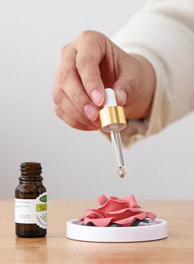 非遗陶瓷手工捏花香薰牡丹花扩香器瓷花摆件公室桌面香插送礼品