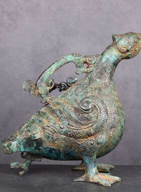 山西晋候鸟尊赵卿鸟尊青铜器仿古摆件古玩收藏高档商务礼品