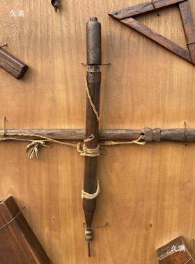 民俗老物件屏风老木工工具老木匠用具凿博物馆展览复古影视墙摆件