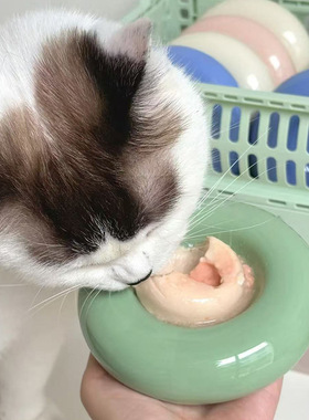 景德镇陶瓷猫碗狗碗定制个性化猫咪饭碗陶瓷宠物食具来图来样定制