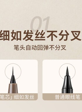 防水眼线笔游泳专用不晕染开眼角速干显色耐汗持久极细2024新款