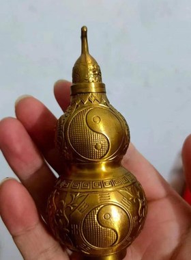 宅镇芦摆件葫铜客厅玄关招财摆设床头朝西夫妻横梁天斩书房办公室