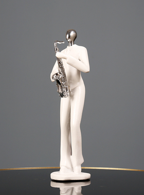 白色样板房间软装饰品简约人物摆件现代轻奢客厅酒柜书房工艺摆设