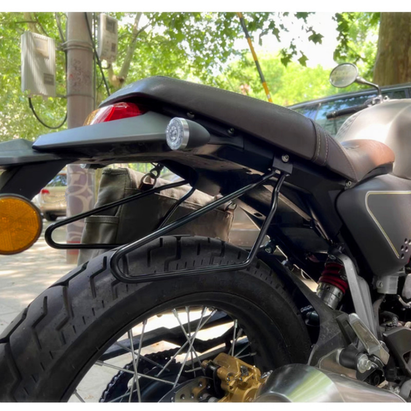 复古摩托车190ss奔达金吉拉300改装通用防磨轮胎边包防护支架支撑 - 图1