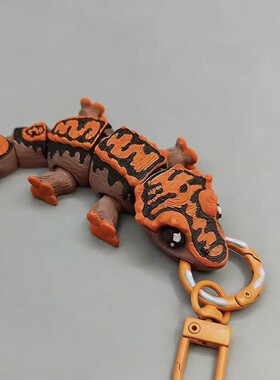 3D打印可动睫角守宫钥匙扣