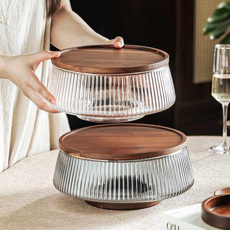 玻璃沙拉碗客厅茶几高脚茶点凉菜果盘高颜值干果糖果零食摆放,淘宝优惠券,粉丝福利购,淘宝优惠卷