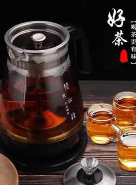 煮茶器家用蒸汽煮茶壶普洱黑茶壶多功能小型玻璃烧水壶礼品代发厂