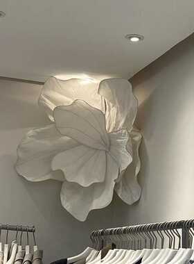 橱窗装饰道具网红店铺花墙背景墙大型婚庆布置立体手工纸艺花纸花