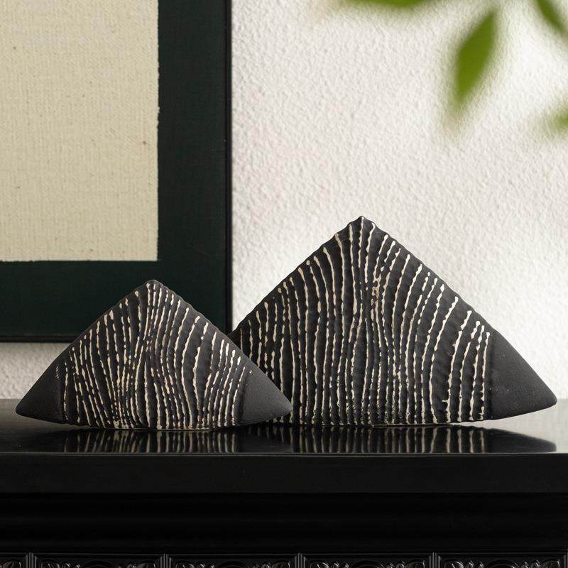 创意肌理纹理陶瓷小山几何装饰品摆饰中古风样板房书房茶室柜摆件,淘宝优惠券,粉丝福利购,淘宝优惠卷