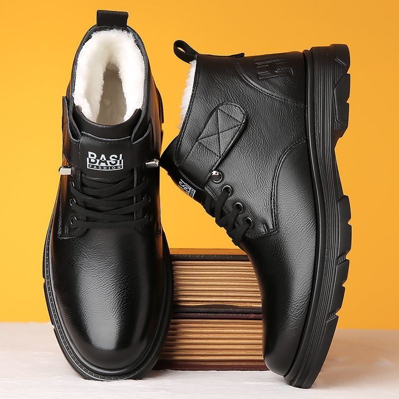 【保暖搭子】冬季高档马丁靴加绒加厚防滑保暖男士高帮工装鞋皮鞋,淘宝优惠券,粉丝福利购,淘宝优惠卷