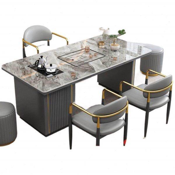 轻奢简约岩板茶桌椅组合阳台公室现小茶几烧水壶石板茶台一体,淘宝优惠券,粉丝福利购,淘宝优惠卷