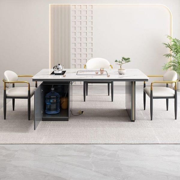 轻奢简约岩板茶桌椅组合阳台公室现小茶几烧水壶石板茶台一体,淘宝优惠券,粉丝福利购,淘宝优惠卷