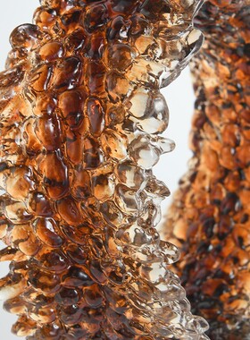 新中式树脂圆环摆件展厅酒店售楼处客厅别墅玄关隔断书柜软装饰品