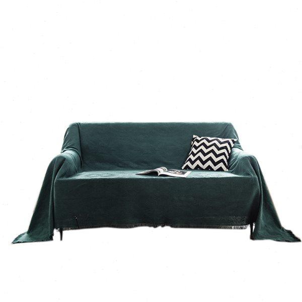 盖布沙发巾全盖简约纯色沙发垫北欧轻奢墨绿色沙发套沙发罩布全包,淘宝优惠券,粉丝福利购,淘宝优惠卷