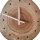 Kunyuan wood annual ring clock retro pastoral personality mute solid wood wall clock living room large creative wall clock