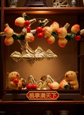 卡皮巴拉桃李满天下办公室桌面摆件轻奢高档客厅装饰品教师节礼物