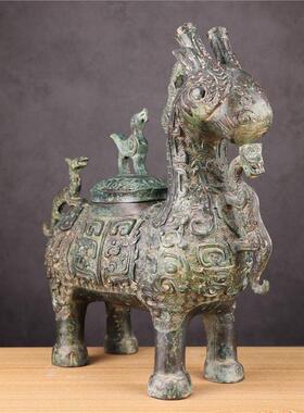 西周青铜邓仲牺尊青铜器博物馆古玩收藏铜祥德工艺家居高档礼品