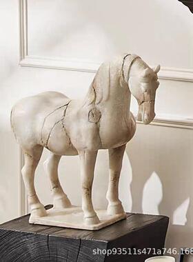 创意树脂马雕塑仿古静立马工艺品家居软装饰样板房客厅玄关复古