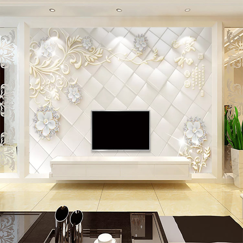 8D电视背景墙纸大气p5D立体简约现代壁纸客厅影视墙布装饰无缝壁 - 图2