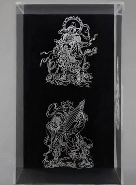 宝箧印塔佛塔像有机玻璃罩4号带底座感光胶天都峰挑棍游戏