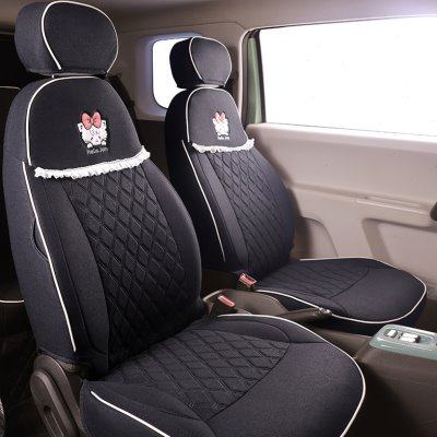 长安糯玉米汽车坐垫专用四季通用座套亚麻可爱全包卡通麻布座椅套,淘宝优惠券,粉丝福利购,淘宝优惠卷