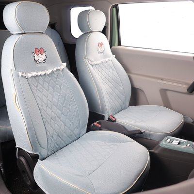 长安糯玉米汽车坐垫专用四季通用座套亚麻可爱全包卡通麻布座椅套,淘宝优惠券,粉丝福利购,淘宝优惠卷
