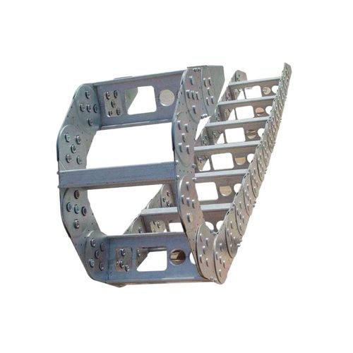 镀锌钢制拖链机床金属线槽电缆保护坦克链TL型桥式全封闭钢铝拖链 - 图3