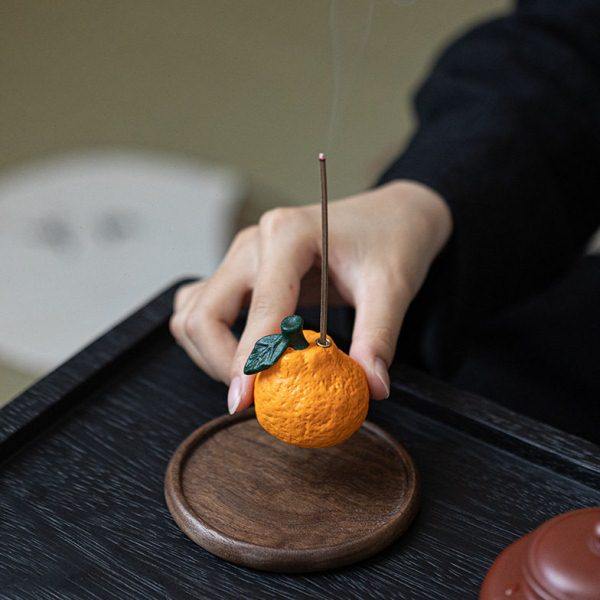 香插座香座线香盘底座香盘托盘架创意香炉中式橘子丑橘高端不落灰,淘宝优惠券,粉丝福利购,淘宝优惠卷
