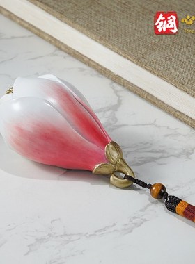 铜手把件《玉兰花》铜t工艺品桌面玄关玉兰花把玩送老师礼物