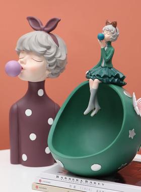 网红可爱泡泡女孩摆件电视柜酒柜摆设新房乔迁新居礼物家居装饰品