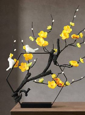 新中式家居客厅玄关禅意软装饰品创意摆设花瓶电视柜酒柜铁艺摆件