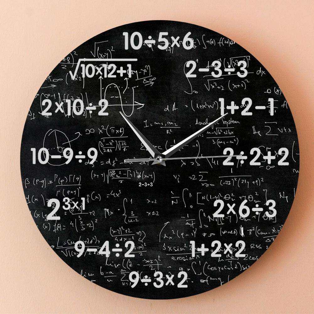 娶萌数学乘除解题数字挂钟 亚克力趣味数学图案个性装饰时钟壁钟,淘宝优惠券,粉丝福利购,淘宝优惠卷