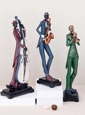 欧式创意乐队摆件家居饰品音乐人物模型酒吧客厅酒柜摆设开业礼物