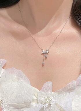 铃兰花风铃项链女款锁骨链轻奢小众轻奢花朵锁骨链高级设计感甜美