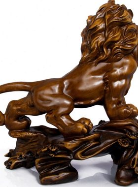 北欧创意狮子摆件家居饰品办公桌书房酒柜客厅装饰品简约摆设礼物