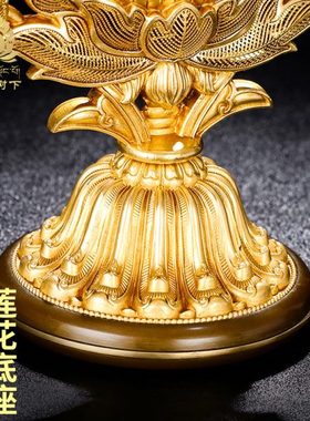 慧宝八瑞物纯铜供桌供具摆件家用准提镜宝镜八瑞物摆件