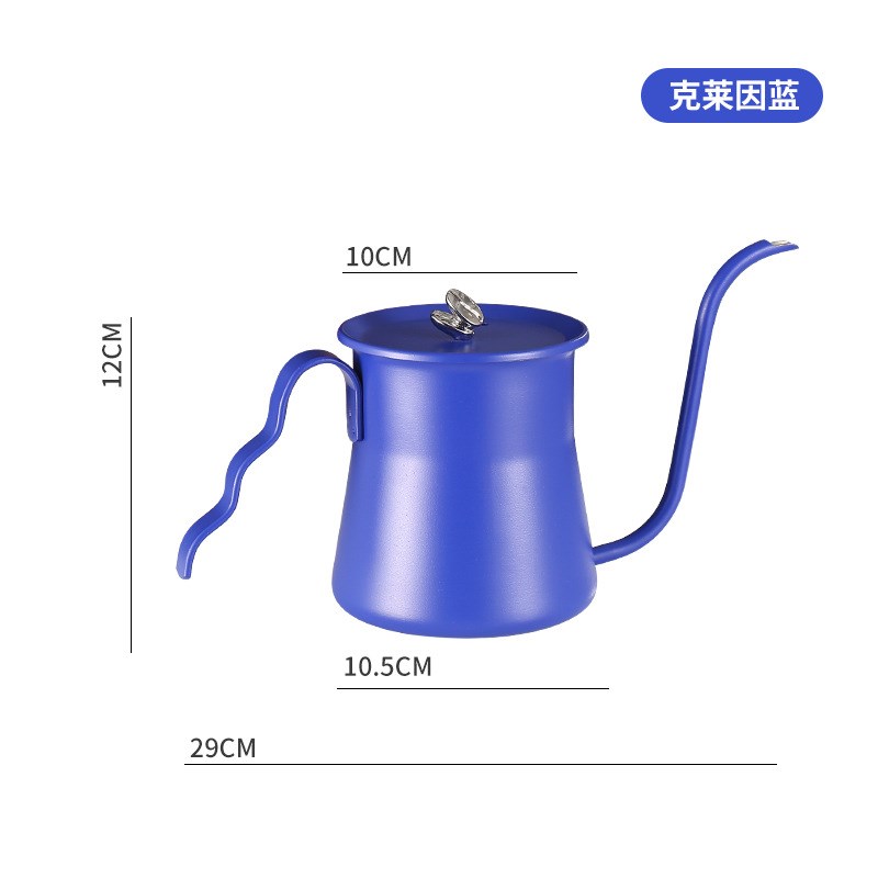 手冲壶sus304不锈钢咖啡壶带盖长嘴细口挂耳壶鹰嘴滴漏式咖啡器具 - 图3