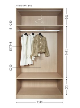 MOON慕空间样板房衣帽间女士衣柜外套衣服裙子软装饰品