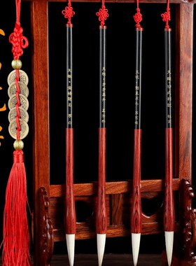 文昌笔摆件木质毛笔架挂件书装学艺状元文昌位书桌套房装饰工生品