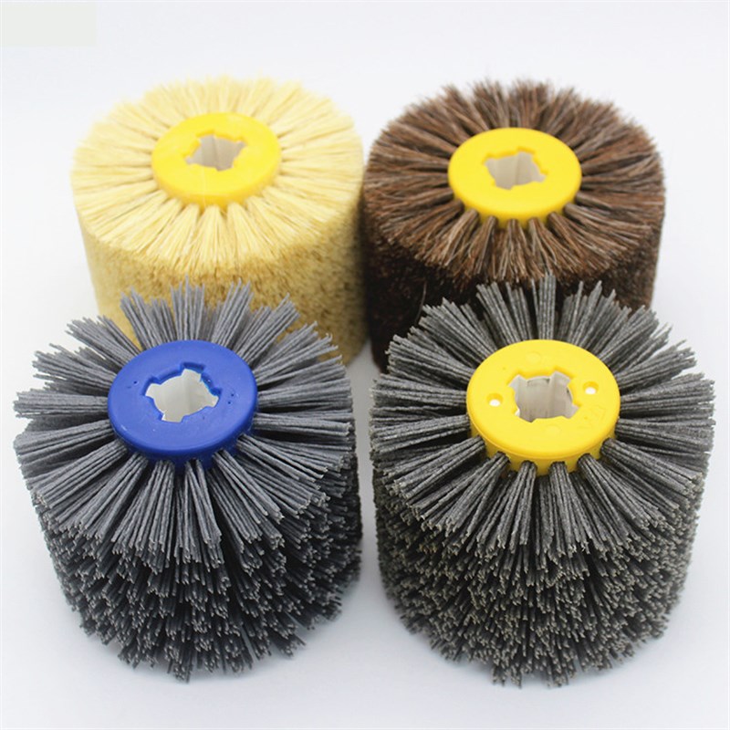 进口磨料丝拉丝轮抛光木纹还原杜邦丝拉丝机N木材不锈钢仿古漆抛 - 图1