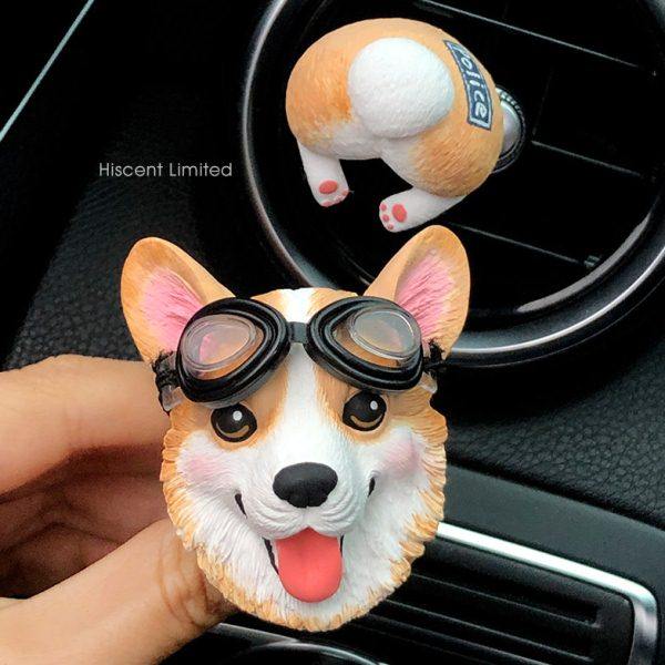 网红警犬福仔柯基小狗车载香熏汽车出风口装饰扩香石车内饰品摆件,淘宝优惠券,粉丝福利购,淘宝优惠卷