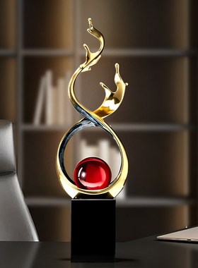 风生水起摆件铜j装饰品办公室领导老板桌面高级感送高档礼品礼物