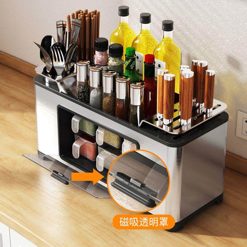 Stainless steel kitchen countertop storage knife holder