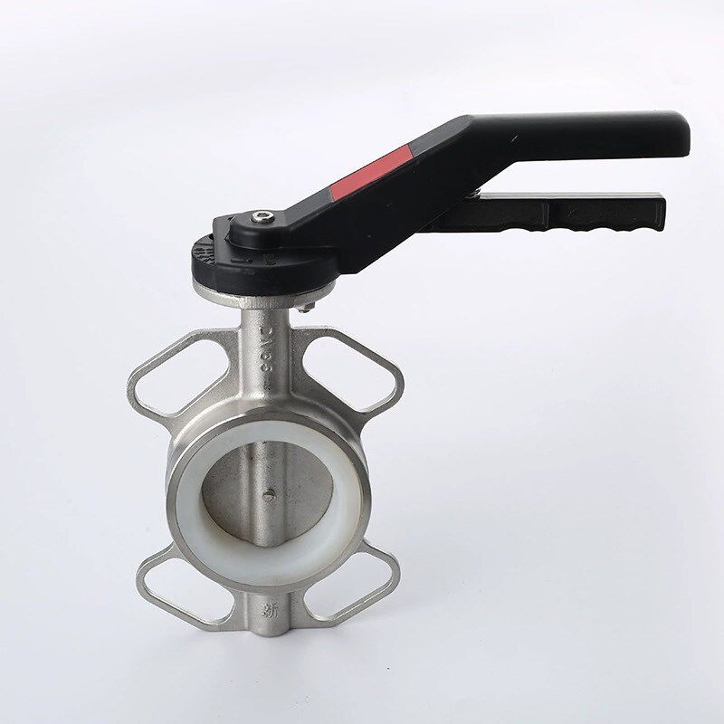 XL鸭嘴对夹蝶阀D71X-10P工业级304F铝合金手柄 无负压设备专用DN5 - 图0