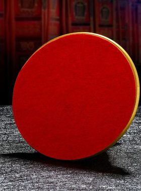 铜手摇摆件底座莲花底座摆件西藏皮革藏式家居手摇底座