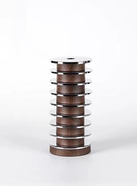 轻奢摆件层叠金仿实木烛台器样板020家居售楼属部展厅花花间瓶装