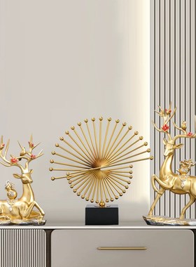 客厅电视柜摆件家里轻奢高档地台面酒柜装饰品入门入户玄关家居鹿