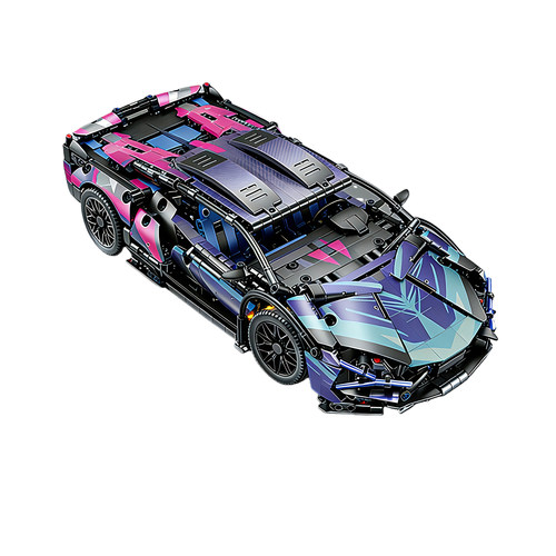 美洛可玩具•兰博基尼跑车积木拼装模型遥控汽车赛车男孩益智组装 - 图3