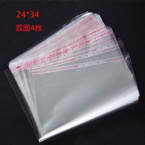 opp袋c子不干胶自粘袋透明袋a4纸包装袋自封袋塑料袋4丝24*34 - 图0