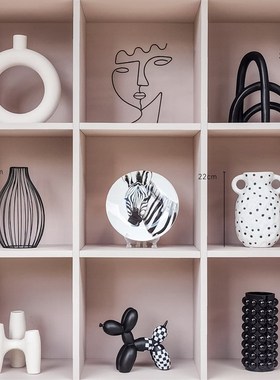 现代样版房客厅简约软装桌面家居装饰品摆件陶瓷玻璃工艺品ZH3863